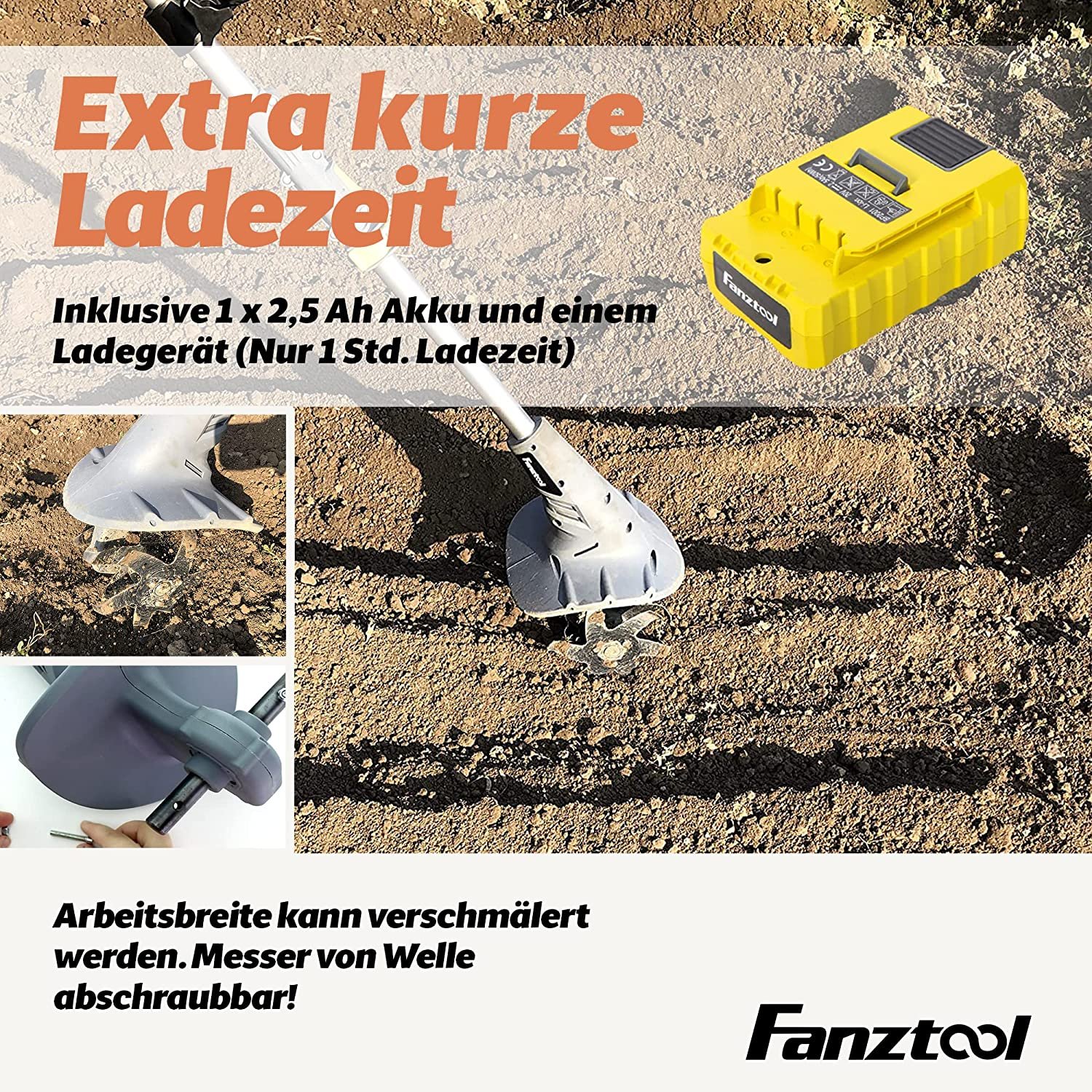 15B FANZTOOL 20V Mini-Motorhacke – Bild 4