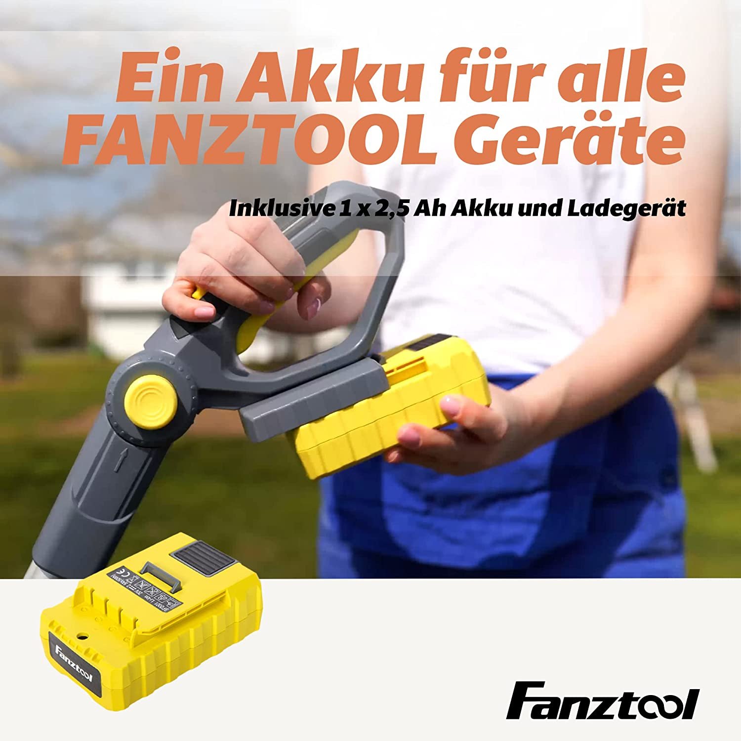 022 FANZTOOL Akku Heckenschere, Hochentaster, Rasentrimmer (3-in-1) – Bild 6