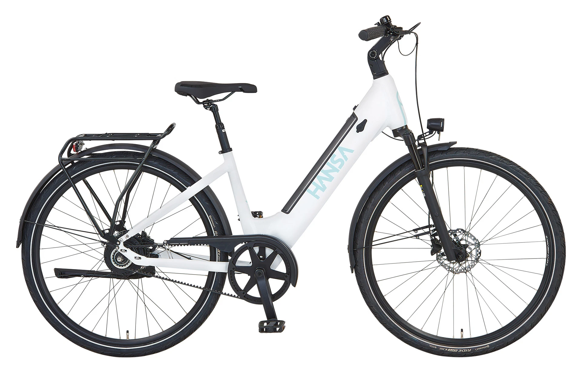 Hansa by Prophete – E-City E-Bike 28" | cloud white matt | Wave-Rahmen | RH 43 cm