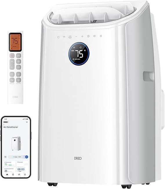 DREO Mobiles Klimagerät 12000 BTU – 3-in-1 Klimaanlage mit Kühl-, Ventilator- und Entfeuchtungsfunktion
